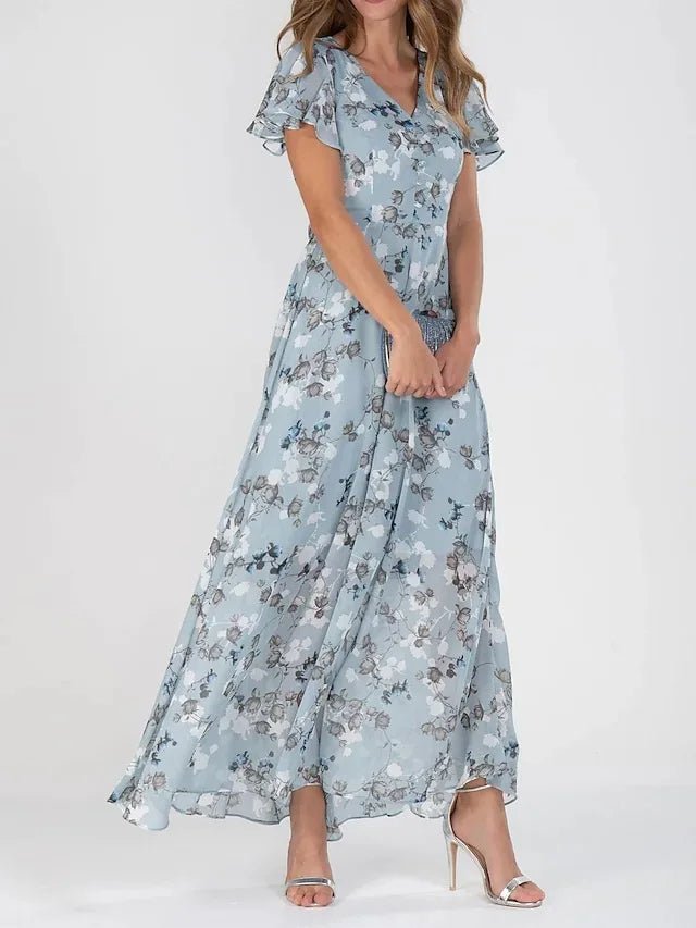 のどか | フローラルシフォンマキシドレス