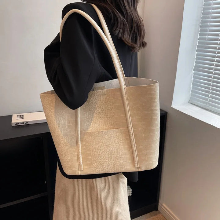 遥香 | クロコ調ミニマルトートバッグ