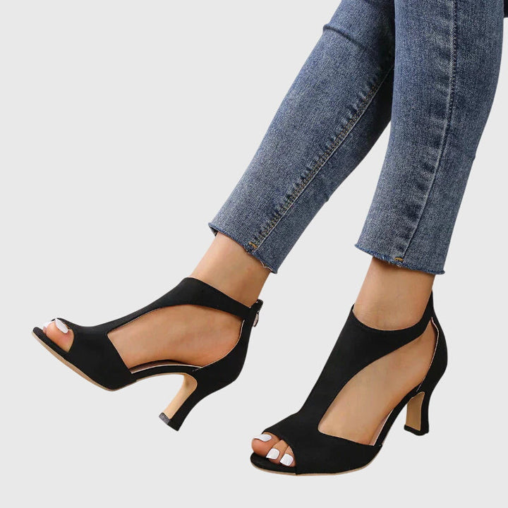 ゆき | 上品オープントゥパンプス