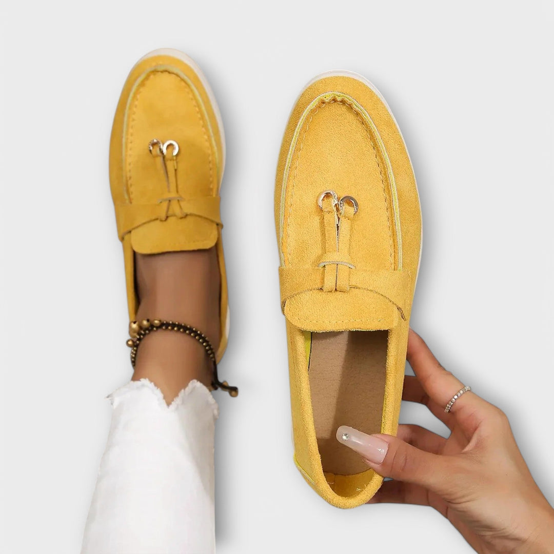 さえ | ナチュラルステッチモカシンローファー